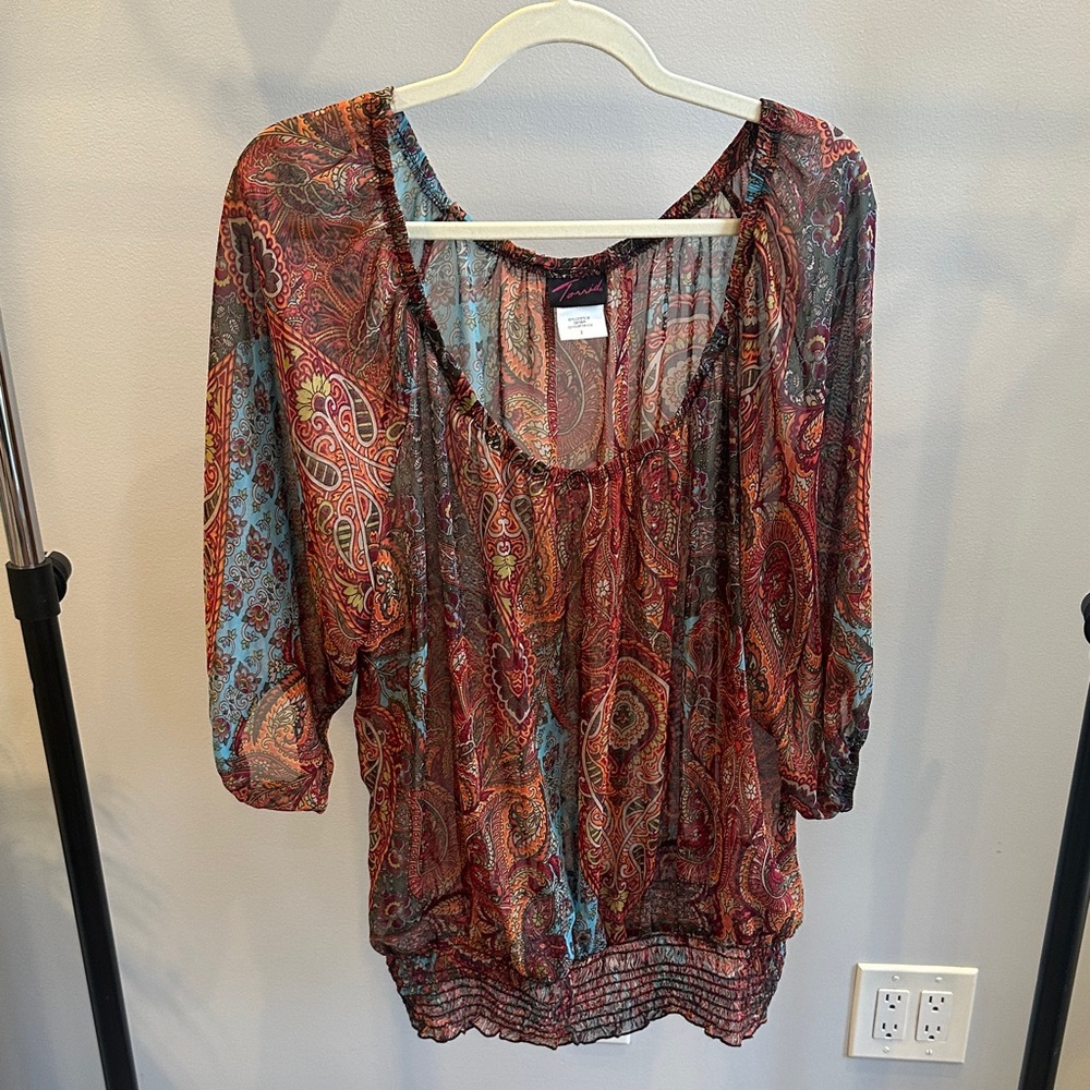 Torrid Multicolor Paisley Blouse